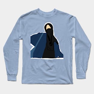 Peace; Muslim Lady portrait Long Sleeve T-Shirt